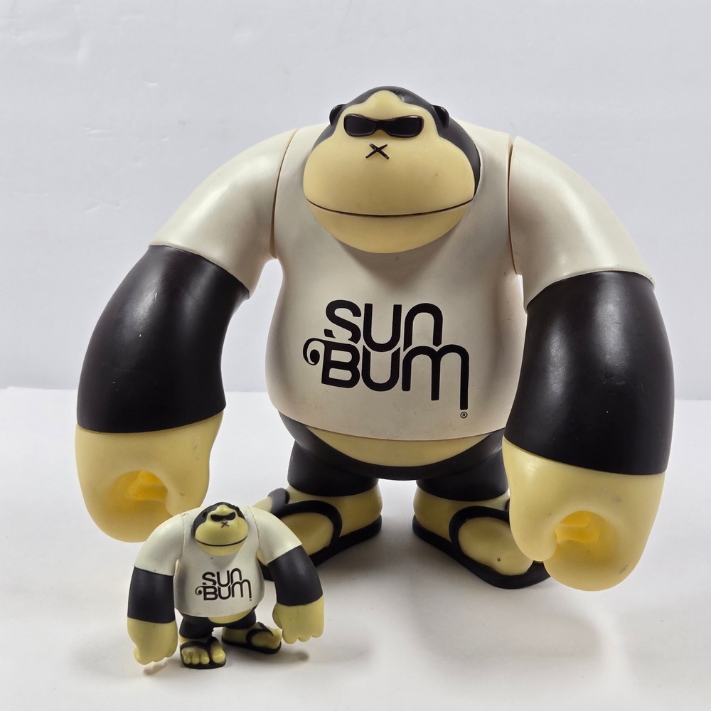 Sun Bum Sonny Gorilla Figure Store Display 9 Inch w Mini Rare Advertising